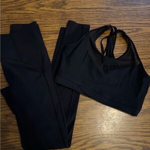 1st Phorm Black Sports Bra and Leggings Set